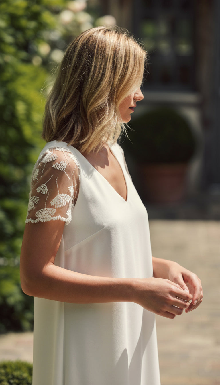 Robe blanche pour un baptême ou une communion : quelle tenue pour la maman ? Image