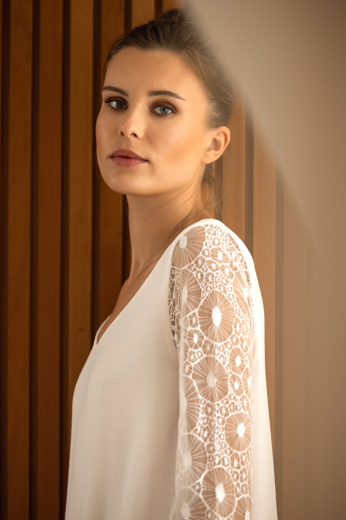 robe blanche manche dentelle mariage civil
