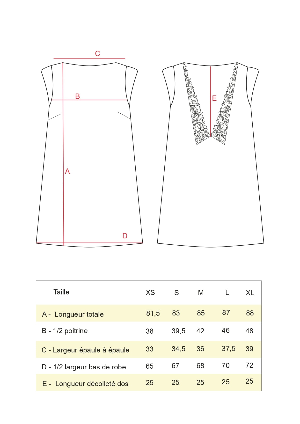Guide des tailles